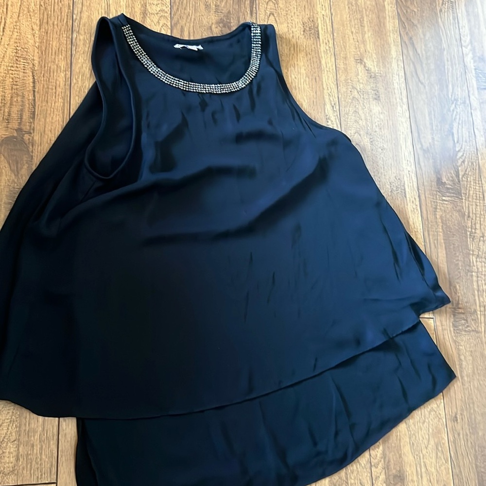 Juicy couture size small black tank with gems flowy soft
